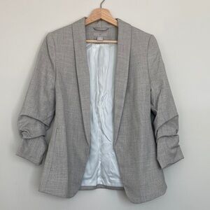 Beige Blazer with Ruched Sleeves, size 4 - NEVER WORN!